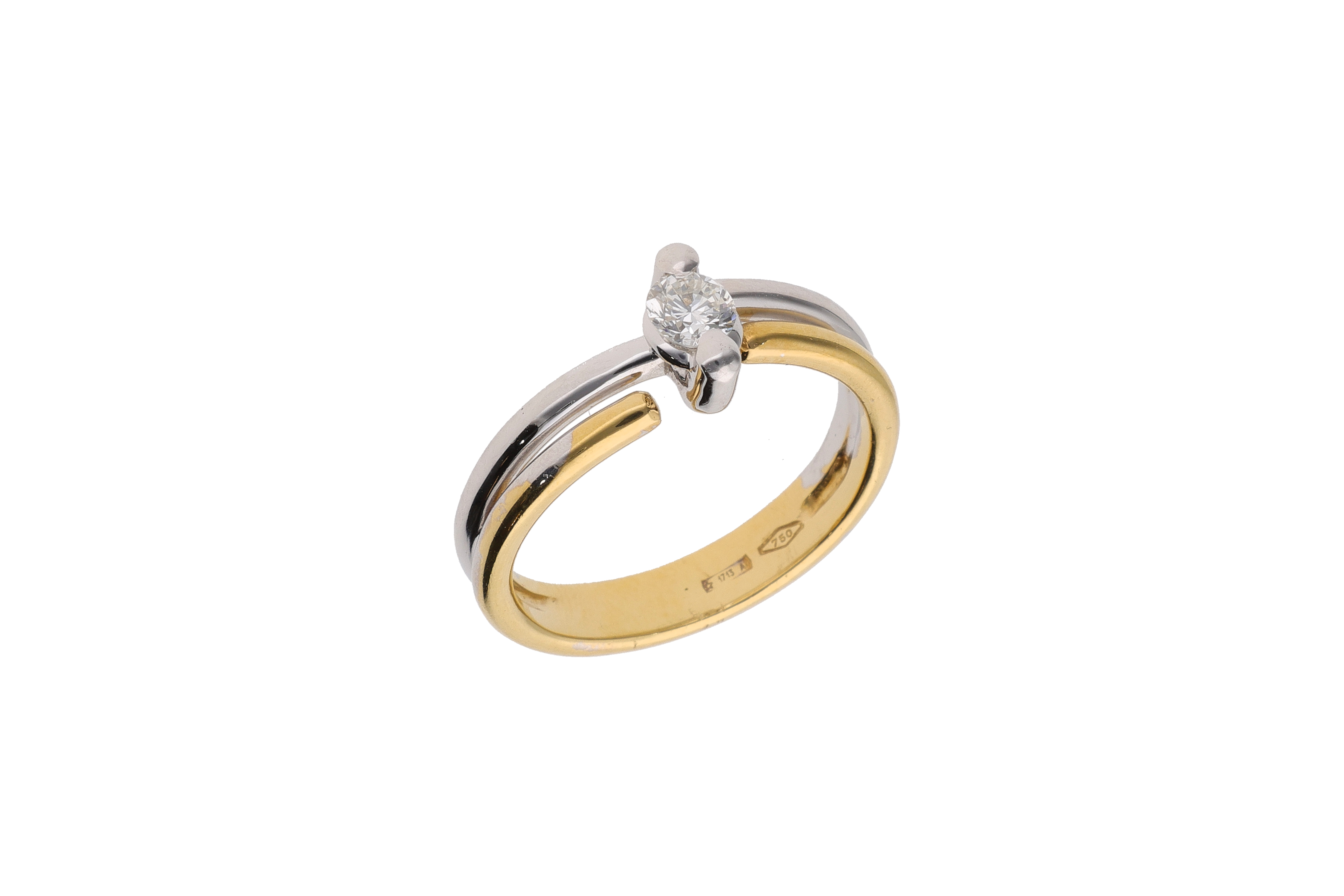 Anello con diamante - Asta Preziosi