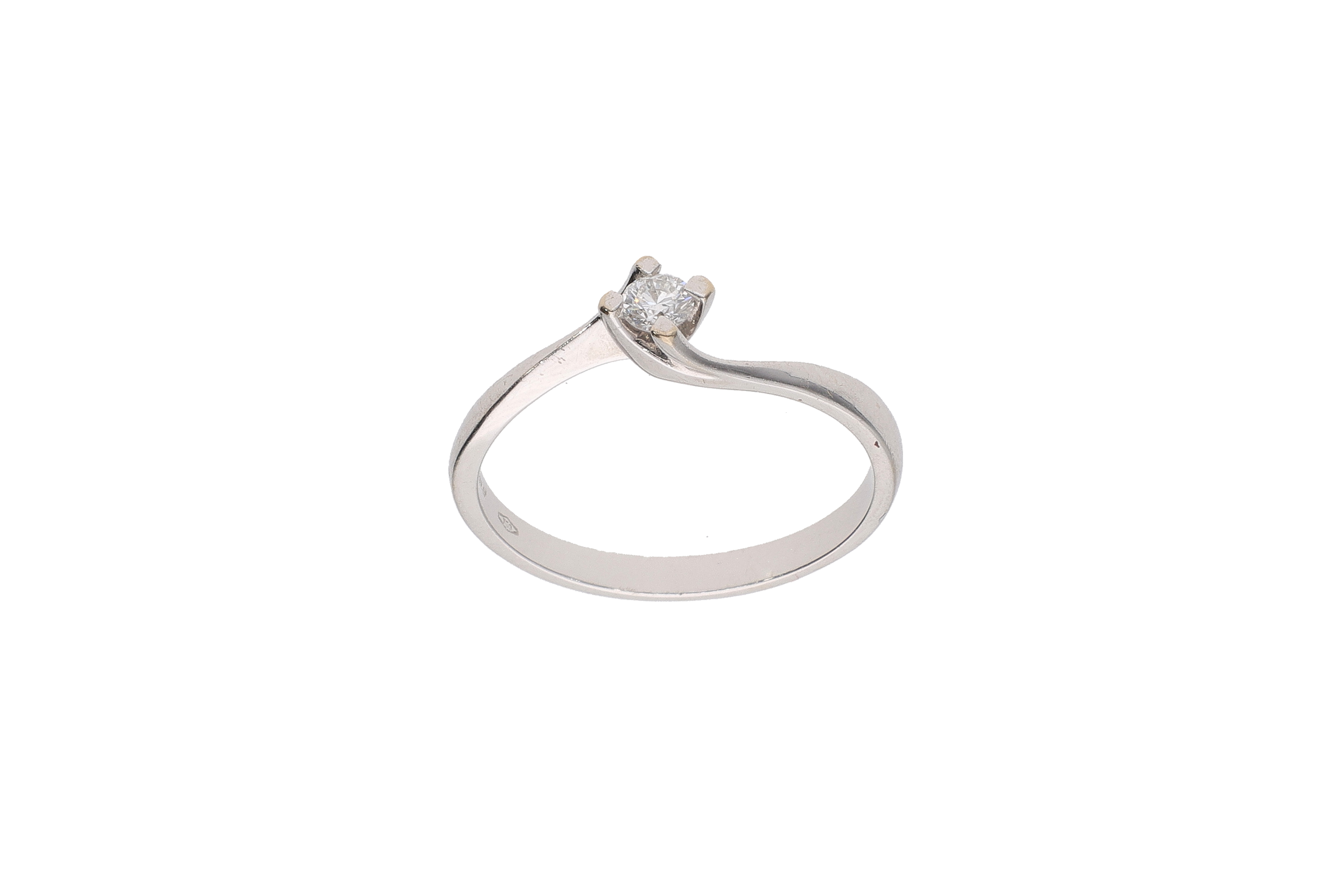 Anello solitario con diamante - Asta Preziosi