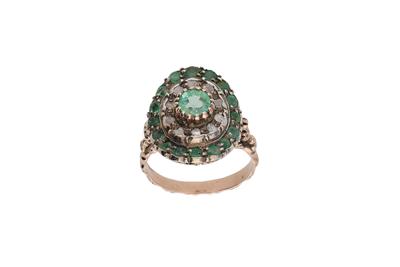 Anello con smeraldi e diamanti - Asta Preziosi Anello con smeraldi e diamanti - Asta Preziosi