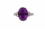 Anello con diamanti e pietra viola - Asta Preziosi Anello con diamanti e pietra viola - Asta Preziosi