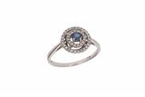 Anello con diamanti e zaffiro - Asta Preziosi Anello con diamanti e zaffiro - Asta Preziosi