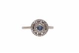 Anello con diamanti e zaffiro - Asta Preziosi Anello con diamanti e zaffiro - Asta Preziosi