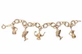 Bracciale a maglia con charms - Asta Preziosi Bracciale a maglia con charms - Asta Preziosi