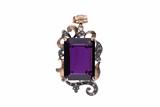 Pendente con diamanti e pietra viola - Asta Preziosi Pendente con diamanti e pietra viola - Asta Preziosi