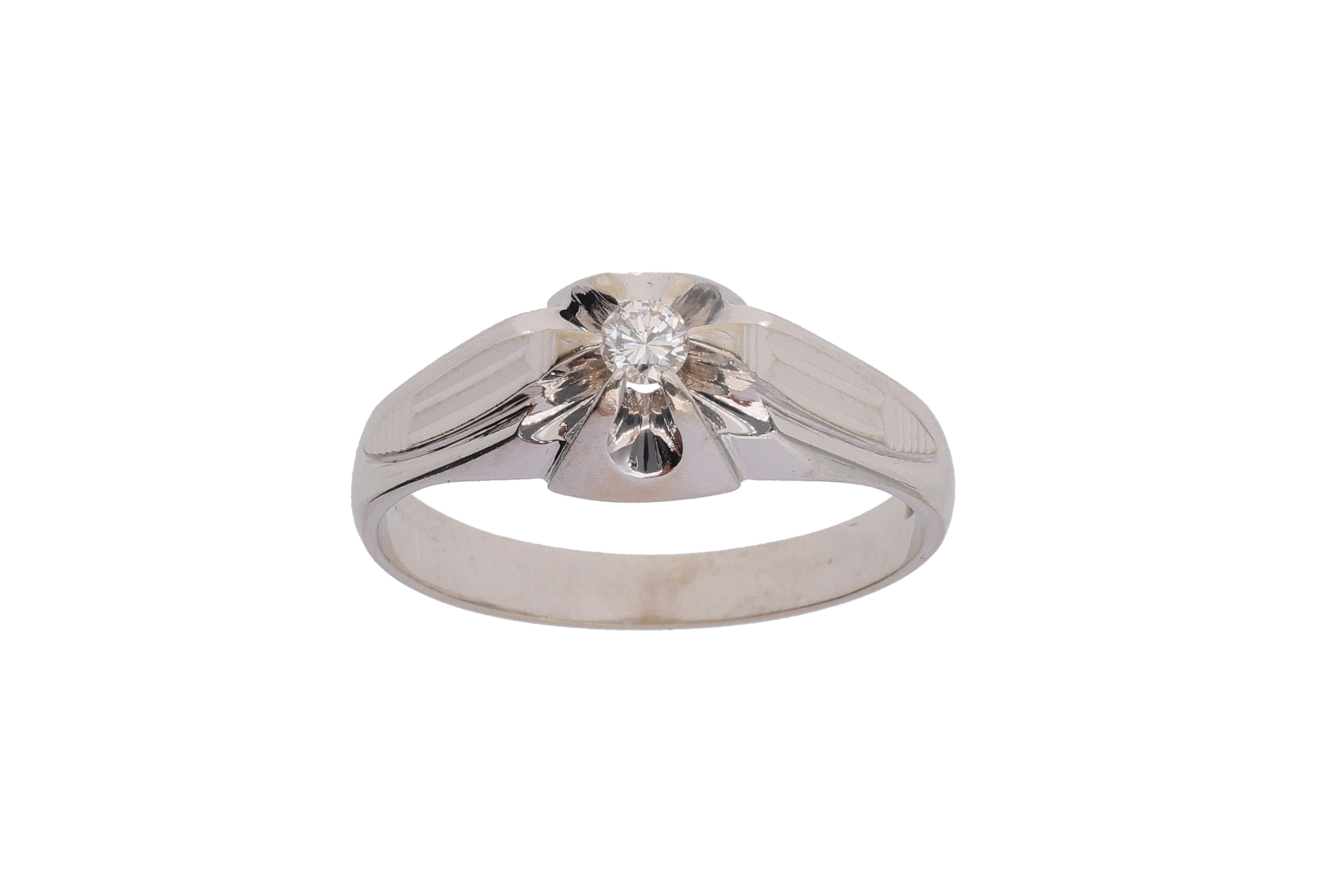 Anello solitario con diamante - Asta Preziosi