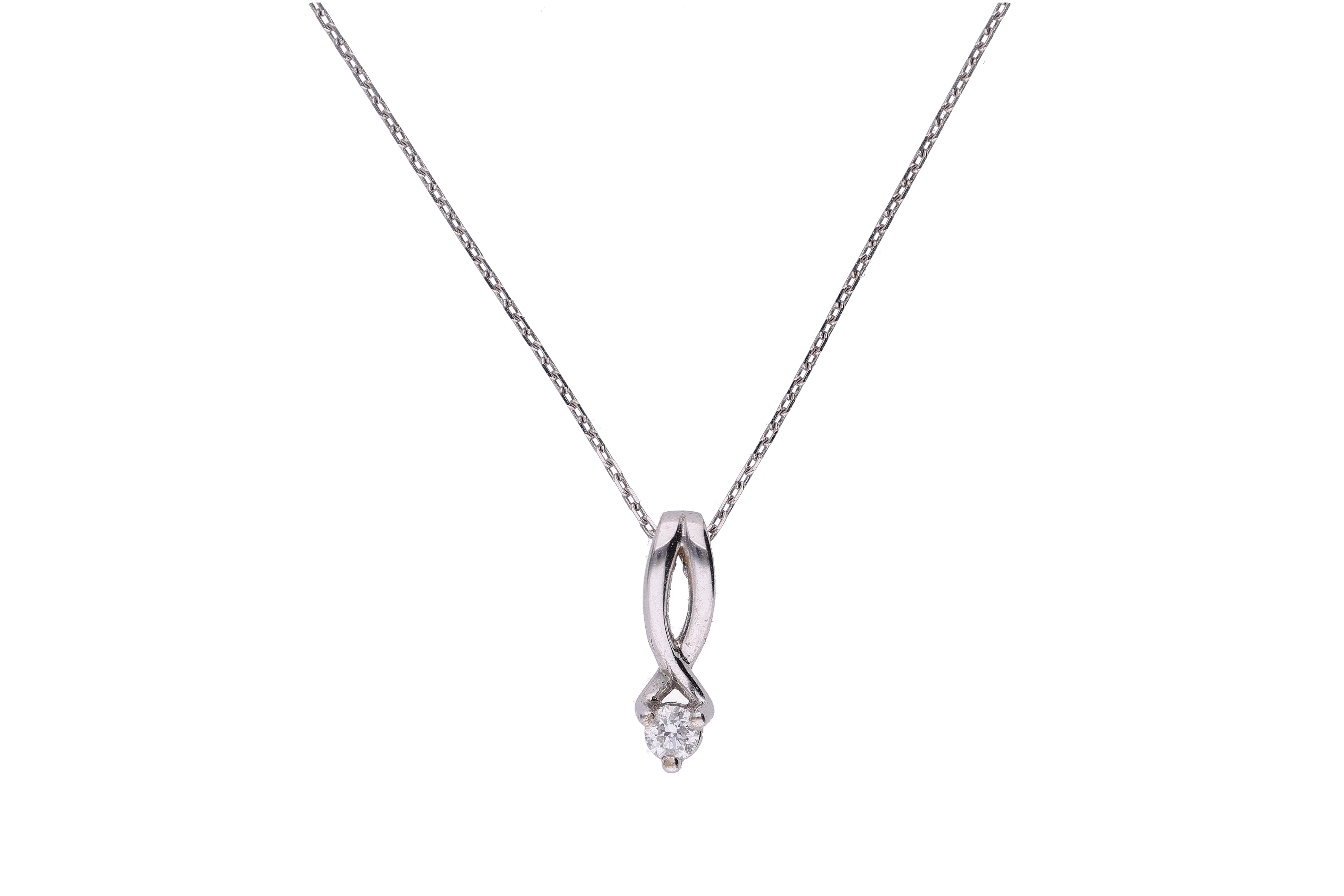 Collana e pendente con diamante - Asta Preziosi