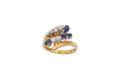 Anello con diamanti e zaffiri - Asta Preziosi Anello con diamanti e zaffiri - Asta Preziosi