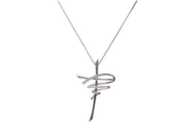 Collana e pendente a forma di croce con diamanti - Asta Preziosi Collana e pendente a forma di croce con diamanti - Asta Preziosi