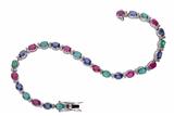 Bracciale con diamanti, rubini, zaffiri e smeraldi - Asta Preziosi Bracciale con diamanti, rubini, zaffiri e smeraldi - Asta Preziosi