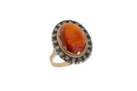 Anello con diamanti e pietra - Asta Preziosi Anello con diamanti e pietra - Asta Preziosi