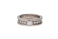 Anello a fascia con diamanti - Asta Preziosi Anello a fascia con diamanti - Asta Preziosi