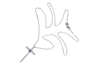 Collier con crocetta con diamanti e pietra - Asta Preziosi Collier con crocetta con diamanti e pietra - Asta Preziosi