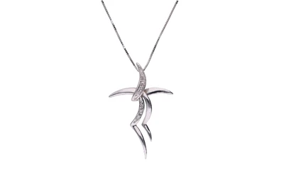 Collana e pendente a forma di croce con diamanti - Asta Preziosi Collana e pendente a forma di croce con diamanti - Asta Preziosi