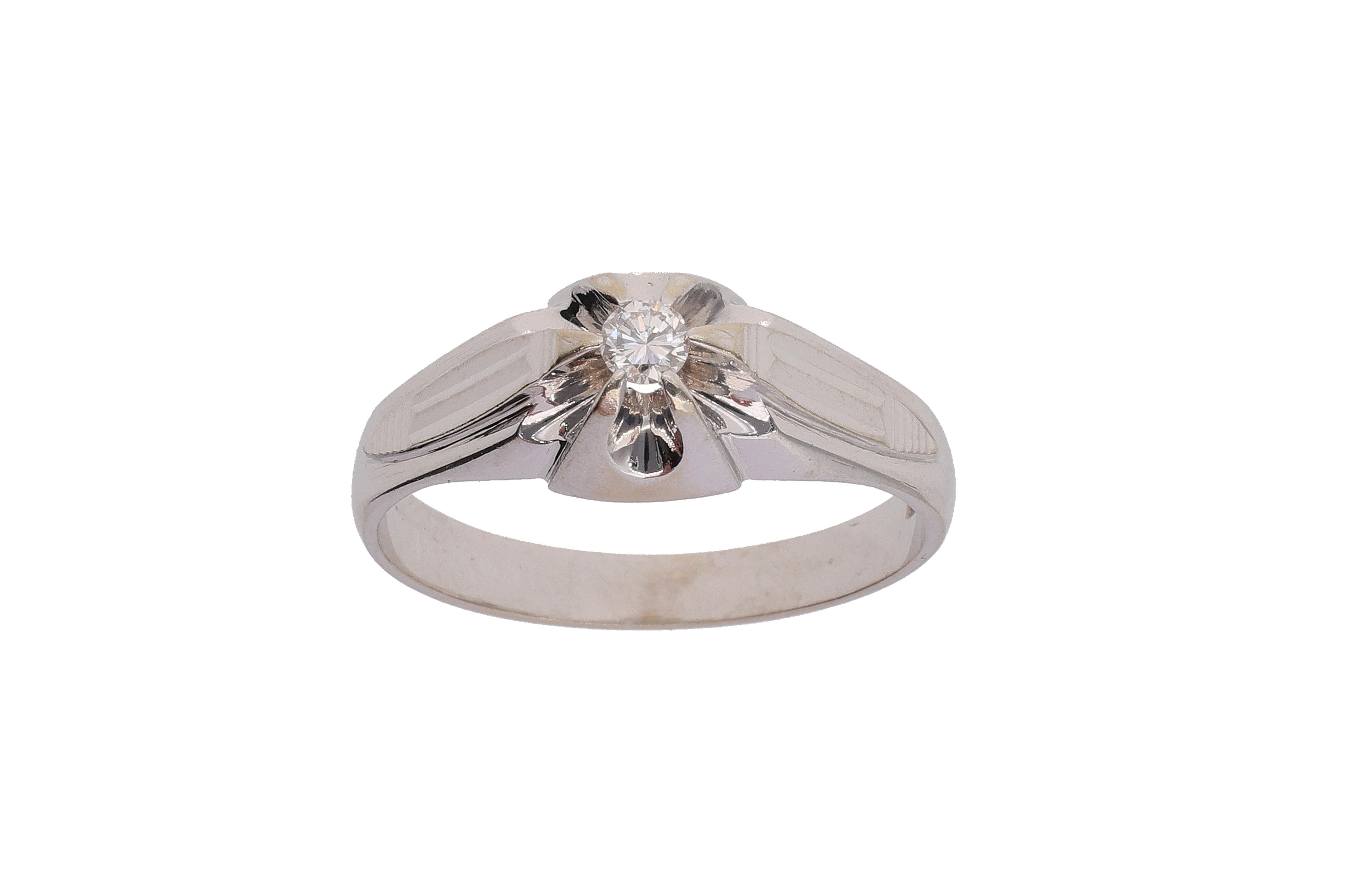 Anello con diamante - Asta Preziosi