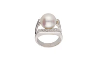 Anello con diamanti e perla coltivata - Asta Preziosi Anello con diamanti e perla coltivata - Asta Preziosi