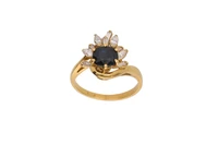 Anello con diamanti e zaffiro - Asta Preziosi Anello con diamanti e zaffiro - Asta Preziosi