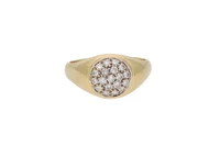 Anello con pave' di diamanti - Asta Preziosi
