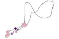 Collana con diamanti, ametiste e pietre - Asta Preziosi Collana con diamanti, ametiste e pietre - Asta Preziosi