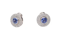 Orecchini con diamanti e pietre blu - Asta Preziosi Orecchini con diamanti e pietre blu - Asta Preziosi
