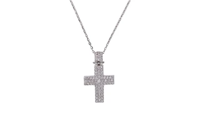 Collana e crocetta con diamanti - Asta Preziosi Collana e crocetta con diamanti - Asta Preziosi