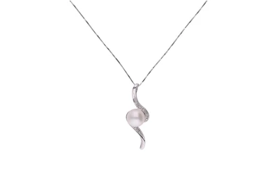 Collana e pendente con diamanti e perla coltivata - Asta Preziosi Collana e pendente con diamanti e perla coltivata - Asta Preziosi