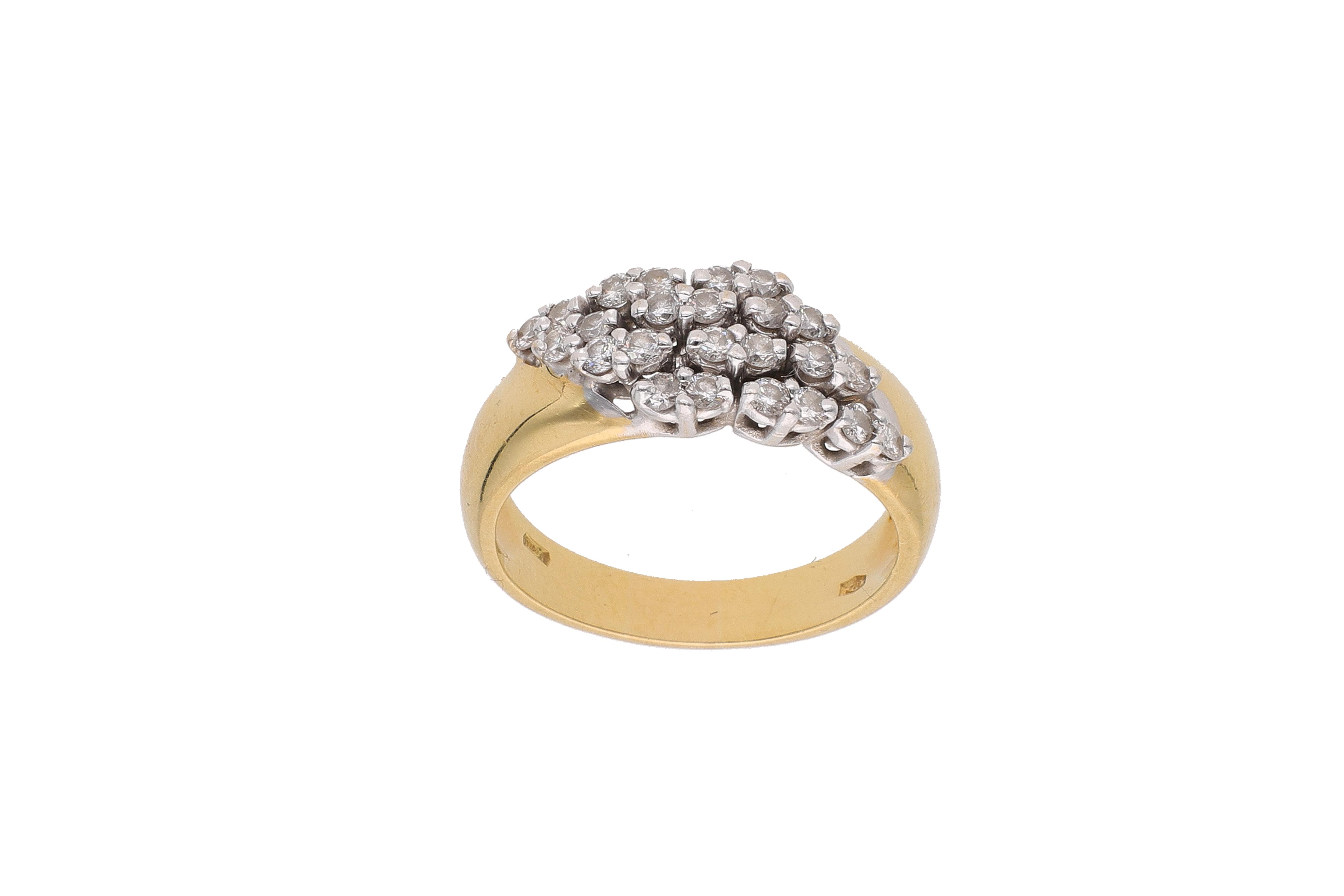 Anello con diamanti e pietre incolori - Asta Preziosi