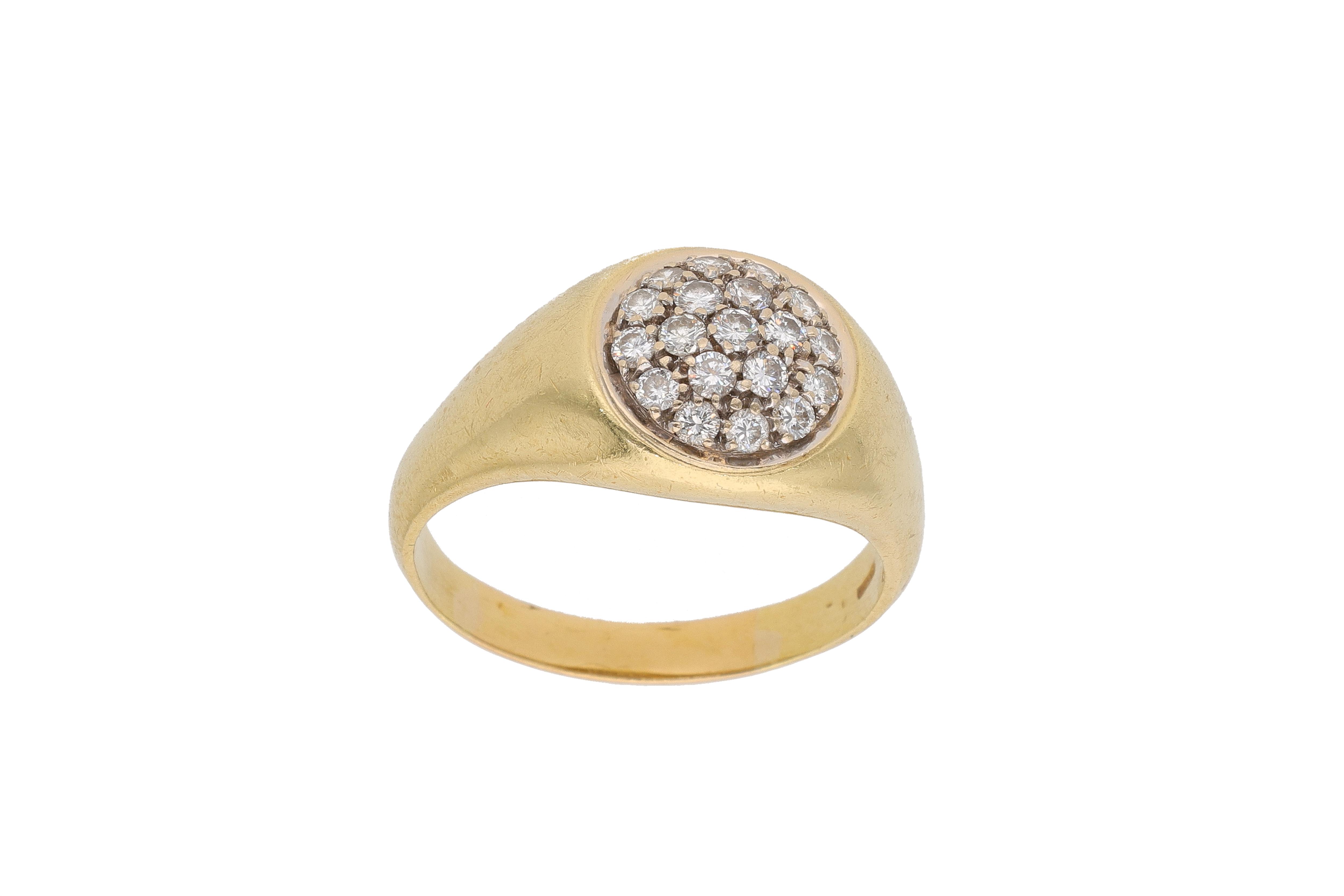 Anello con pave' di diamanti - Asta Preziosi