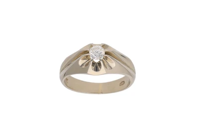 Anello con diamante - Asta preziosi