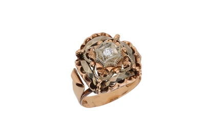 Anello con diamante - Asta preziosi