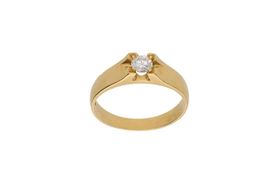 Anello con diamante - Asta preziosi