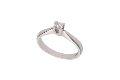 Anello con diamante - Asta preziosi
