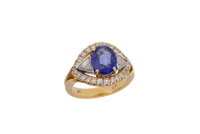 Anello con diamanti e pietre - Asta preziosi