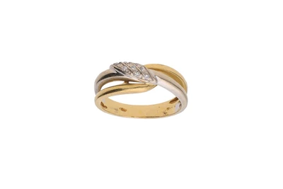 Anello con pietre incolori - Asta preziosi