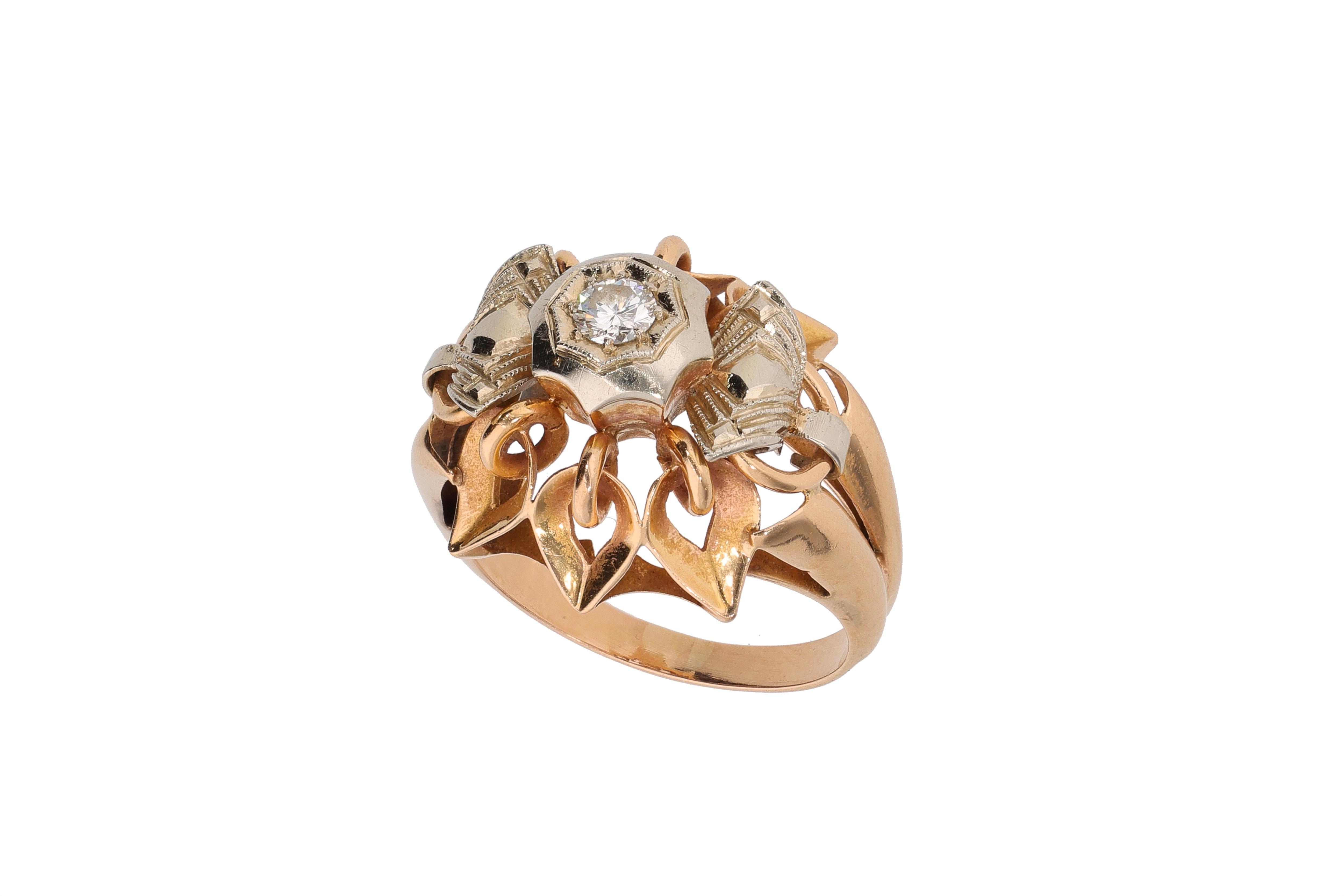 Anello con diamante - Asta preziosi