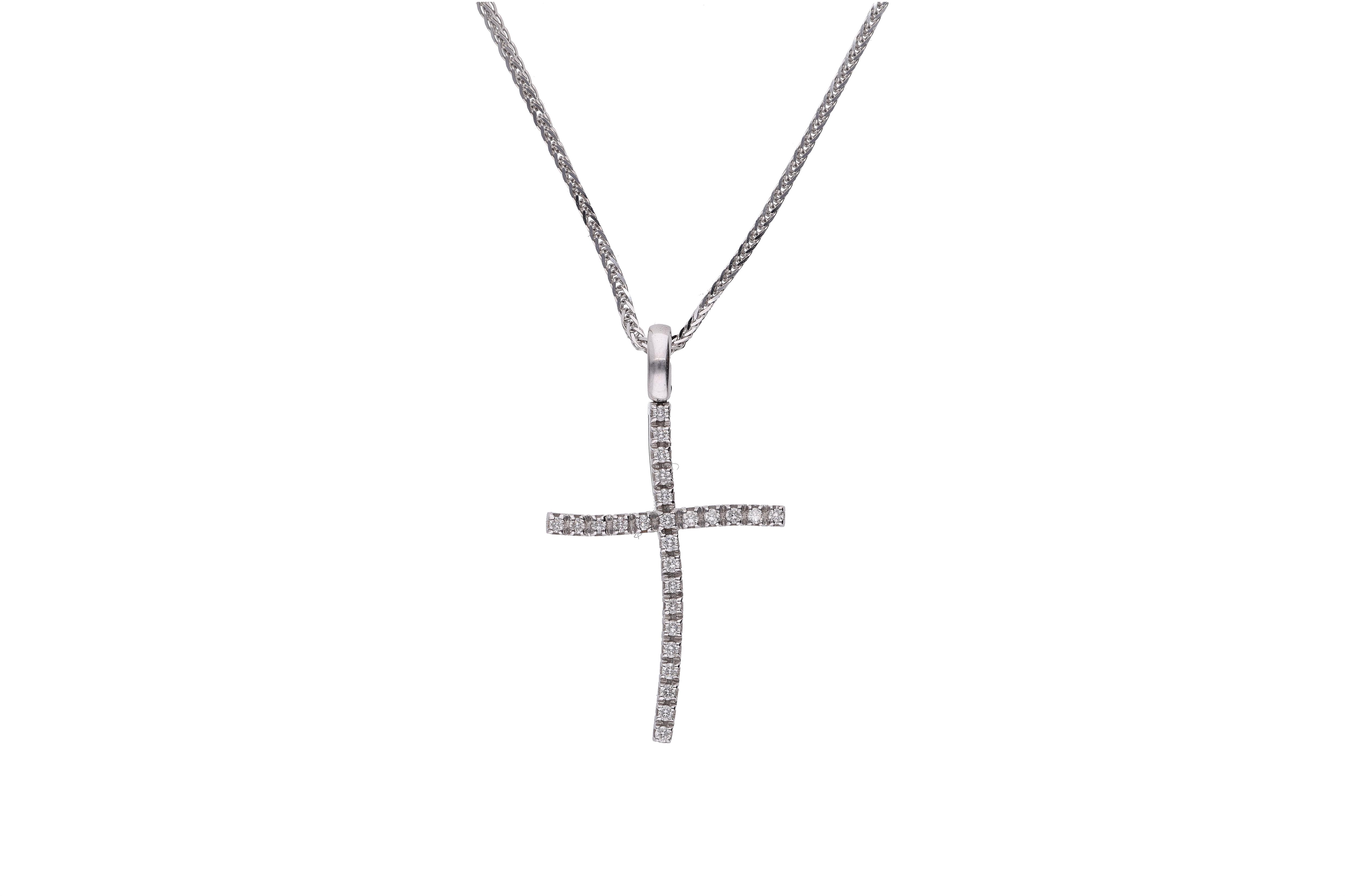 Collana e crocetta con diamanti - Asta preziosi