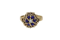 Anello con lapislazzuli e perlina coltivata - Asta Preziosi Anello con lapislazzuli e perlina coltivata - Asta Preziosi