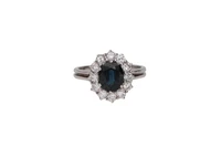 Anello con zaffiro e diamanti - Asta Preziosi