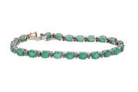 Bracciale con diamanti e smeraldi - Asta Preziosi Bracciale con diamanti e smeraldi - Asta Preziosi