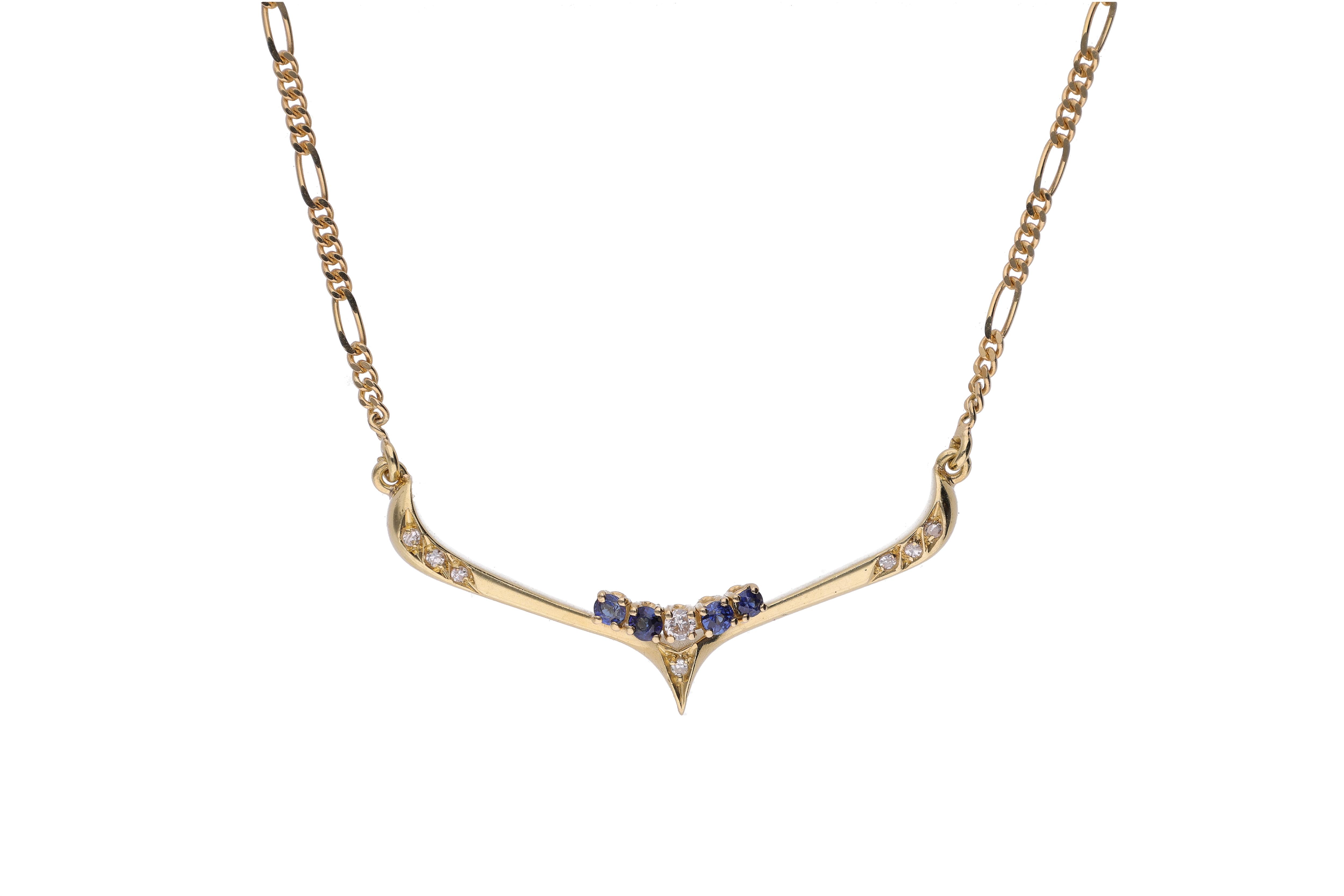 Collier con diamanti, zaffiri e pietre - Asta Preziosi