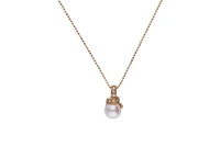 Collana con pendente con diamanti e perla coltivata - Asta Preziosi Collana con pendente con diamanti e perla coltivata - Asta Preziosi