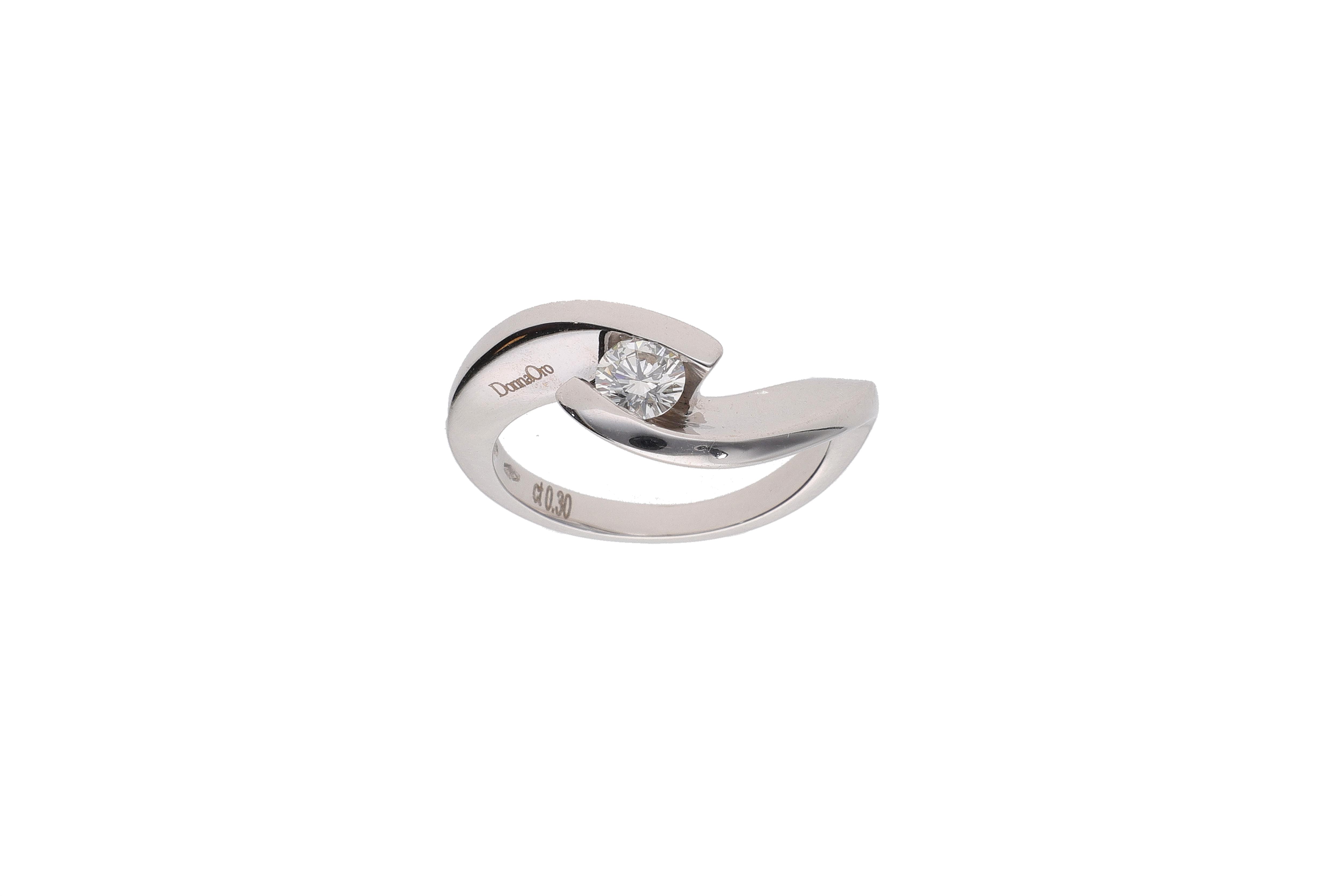 DonnaOro, anello con diamante - Asta Preziosi
