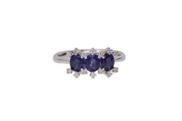 Anello con diamanti e pietre blu - Asta Preziosi Anello con diamanti e pietre blu - Asta Preziosi