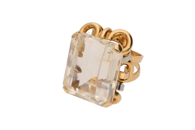 Anello con quarzo citrino - Asta Preziosi Anello con quarzo citrino - Asta Preziosi