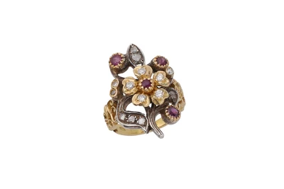 Anello con rubini e diamanti - Asta Preziosi