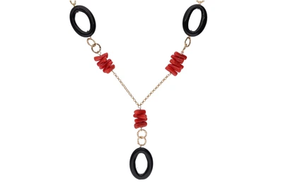 Collana con onice e pietre - Asta Preziosi