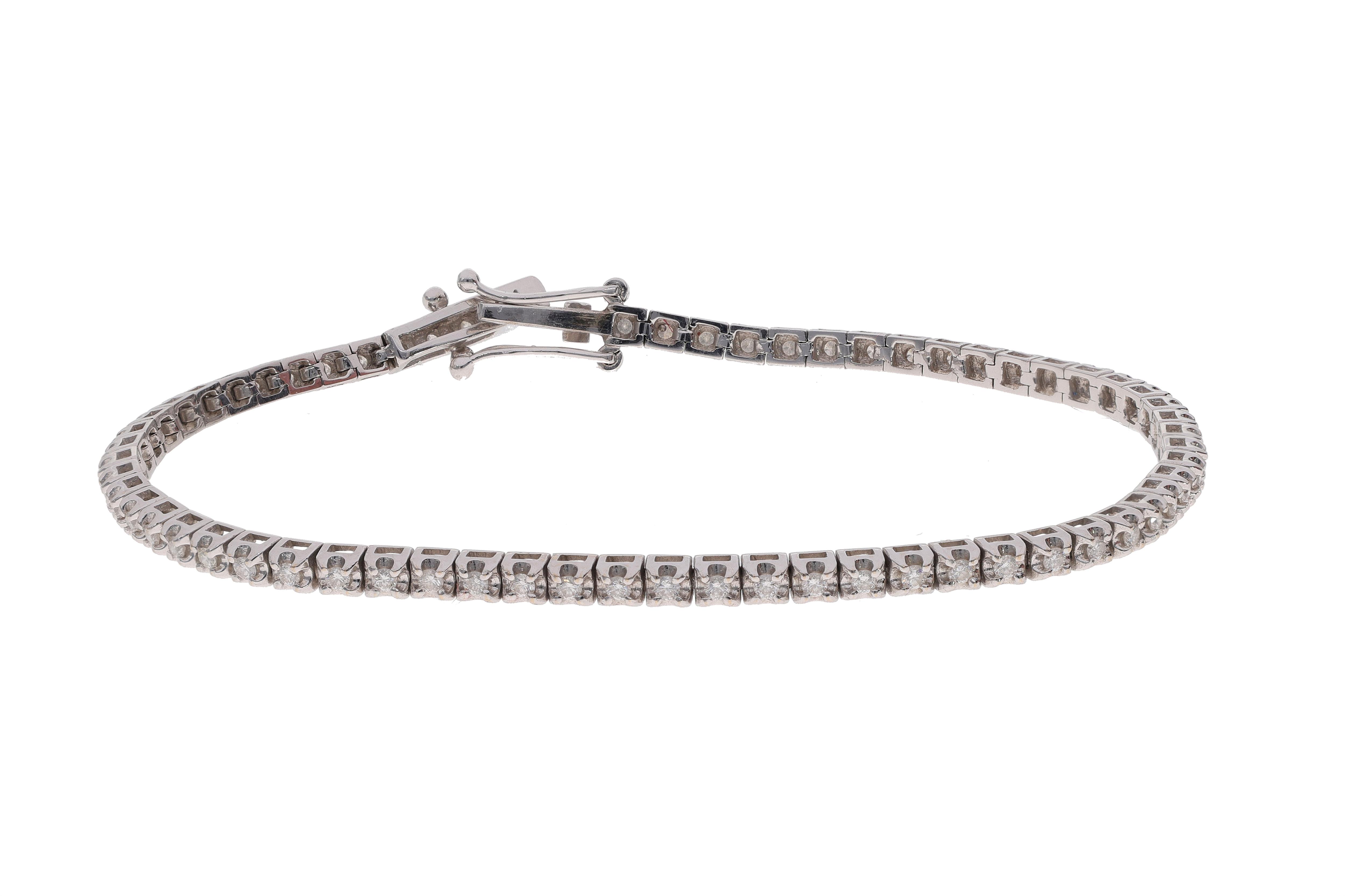 Bracciale tennis con diamanti - Asta Preziosi