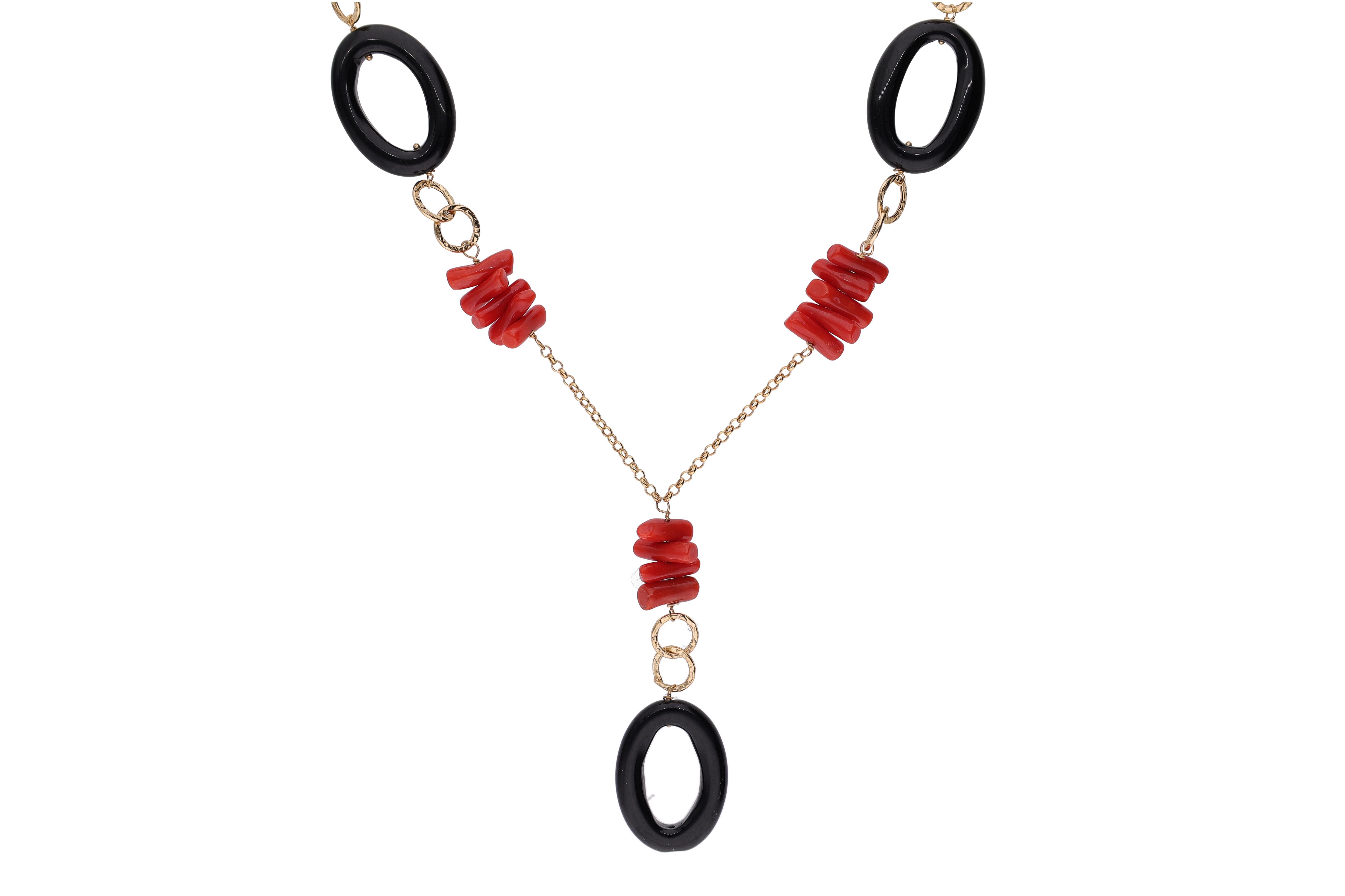 Collana con onice e pietre - Asta Preziosi