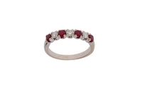 Anello con diamanti e pietre rosse - Asta Preziosi Anello con diamanti e pietre rosse - Asta Preziosi