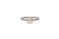Anello con perla coltivata e diamanti - Asta Preziosi Anello con perla coltivata e diamanti - Asta Preziosi