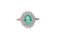 Anello con smeraldo e diamanti - Asta Preziosi Anello con smeraldo e diamanti - Asta Preziosi